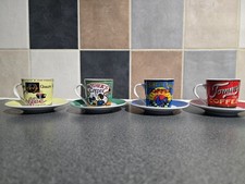 4x Espresso Cups & Saucers