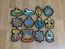 British Army DISBANDED Units - Sew On Embroidered Biker Patches / Badges.