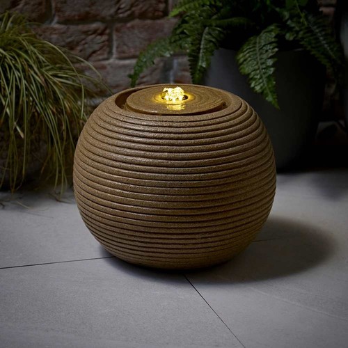 Solar water fountain - fountain, feature