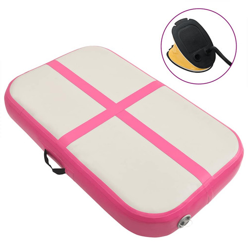 Inflatable gymnastics mat pink - gymnastics,