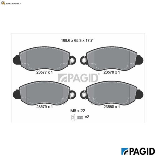 Brake pad set - set, disc