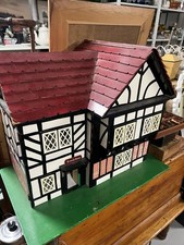 Beautiful Old Large Vintage Wooden Dolls House Victorian Style Without Furniture