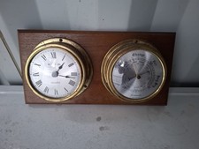 GB Brass Barometer & Clock on
