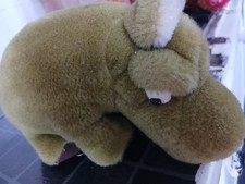 VINTAGE 9.5" MERRYTHOUGHT GREEN HIPPO SOFT PLUSH NEEDS A LOVING HOME *read desc*