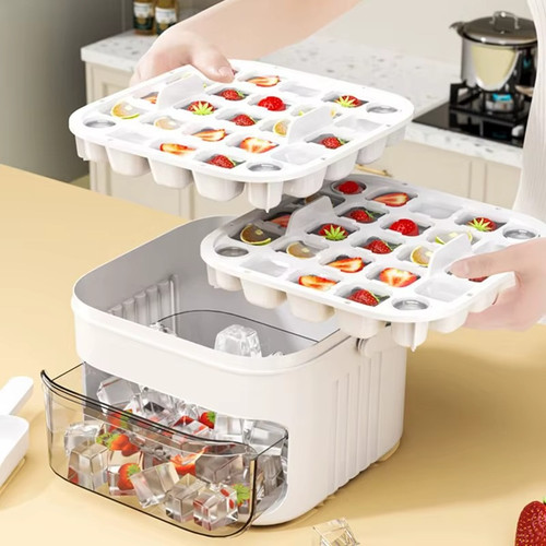 Cube ice maker with easy - cube, press