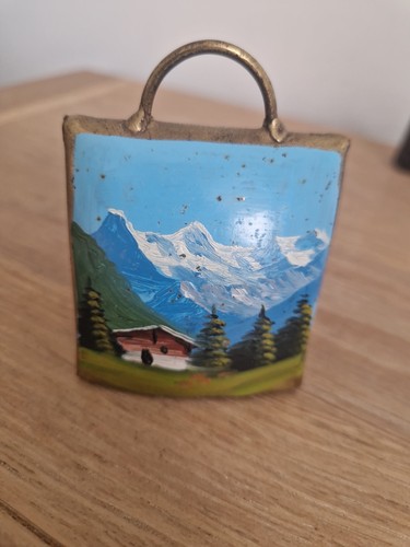 Vintage swiss brass cow - brass, goat