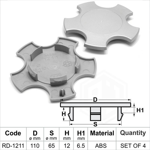 Wheel center caps centre - , alloy