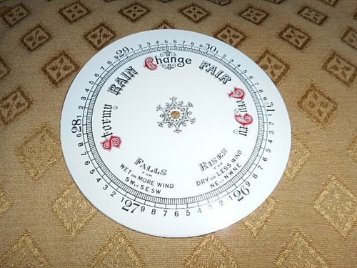 Barometer aneroid dial - barometer, face