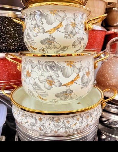 Enamel ware cooking pot - enamel,