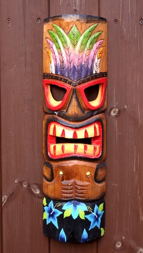 50cm wooden tiki bar - wooden,