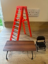 WWE Breakable Table, Ladders & Chair Wrestling Figure TLC Accessories Bundle WWF