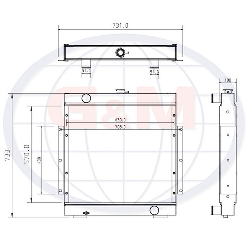 Radiator for marooka tracked - for,