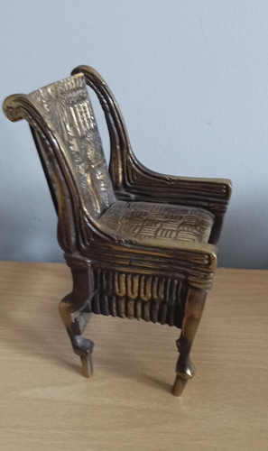 Vintage brass chair throne - brass, chair/throne