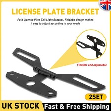 2PCS Universal Motorcycle Mount Plate License Holder Bracket For Dirt Bike ATV