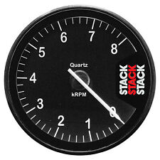 Stack ST200 80mm Clubman Tachometer - Black Dial Face - 0-8000 Rpm