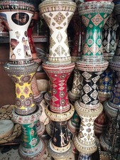 1 PC Handmade Darbuka Drum Tabla Mosaic Inlay Ceramic Doumbek Percussion