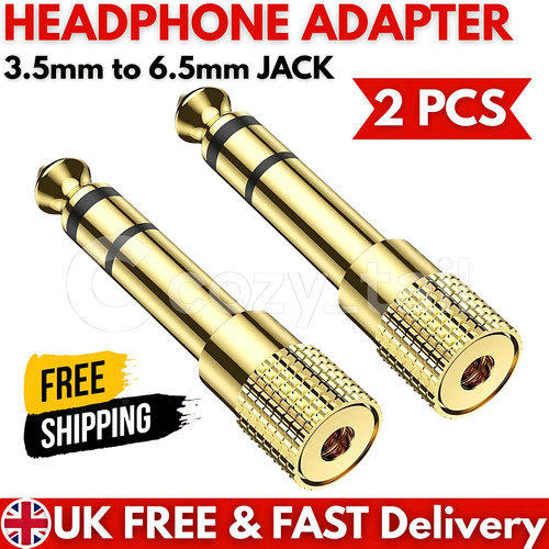Gold 5mm aux stereo - 3.5mm,
