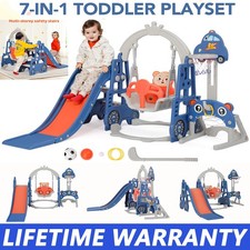 7n1 Toddler Garden Swing Slide Climber Set Kid Baby Indoor Outdoor Playground