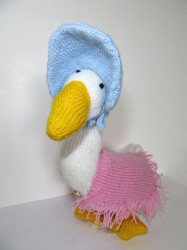 Hand knitted jemima puddleduck - hand,