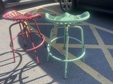 Pair of Cast Iron  Tractor Stool, Bar Stools