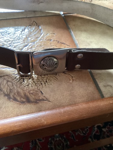 Vintage scouts leather belt - leather,