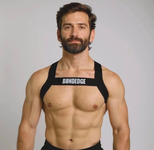 Men black body harness - men's,