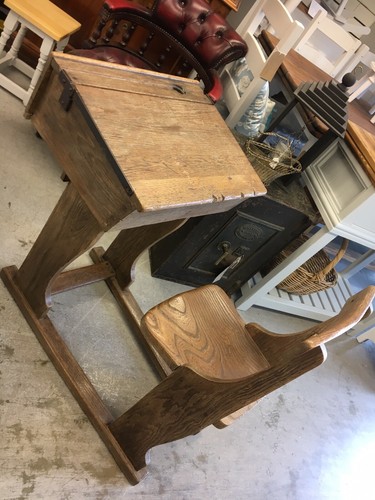 Vintage school desk - school, desk,antique