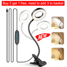 48LED USB Clamp Clip On Flexible Desk Light Bed Reading Table Study Night Lamp