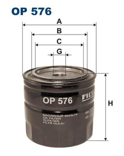 Fits filtron 576 oil filter - fits,