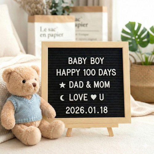 Felt letter board 25x25cm - felt,