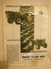 1966, ROADLESS PLOUGHMASTER 65 & 90 VINTAGE TRACTOR ADVERT (LAMINATED PHOTOCOPY)