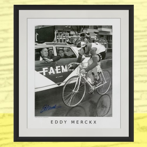 Eddy merckx signed print tour - signed, print-