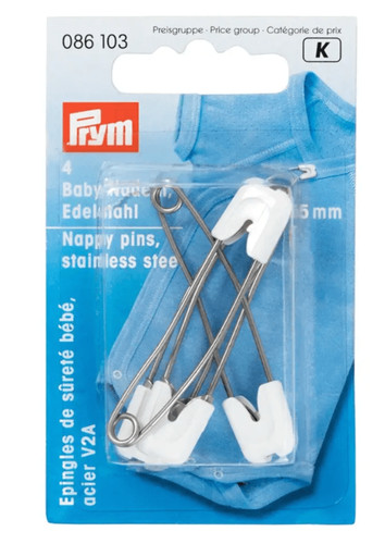 Nappy pins white stainless - nappy,