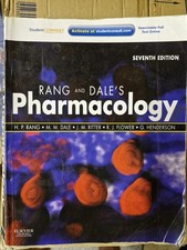 Rang and Dale's Pharmacology (2011, Trade Paperback)
