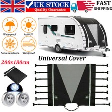 Caravan Front Towing Cover Protector Universal Waterproof Shield Guard with LED