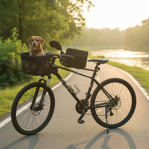 Foldable dog bike - foldable, basket