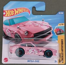 HOT WHEELS 2025 DATSUN 240Z, PINK, SHORT CARD.