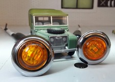 Toylander Land Rover Series 1 1/2 Scale LED Amber Indicators Chrome Trim x2