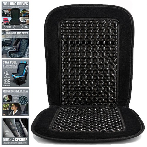 Beaded wood massage car seat - beaded,