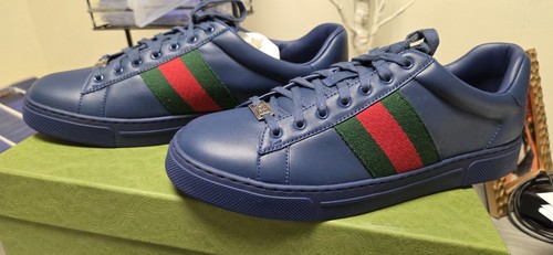 Gucci ace blue sneakers - ace,