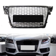 RS4 STYLE RADIATOR BUMPER FRONT GRILLE HONEYCOMB GRILL FOR AUDI A4 S4 B8 2009-12