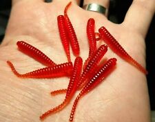 Soft Lure Bloodworm Red x 10 pack  pin worm tail LRF Perch Trout Mini Species