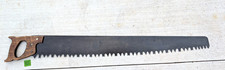 WI Barn Antique Primitive 1 One Man Crosscut Logging Saw 41" Blade Log Tool   BS