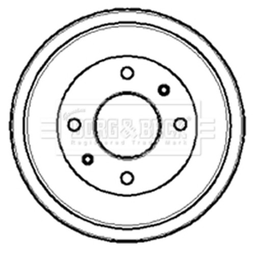 Brake drum rear - drum,
