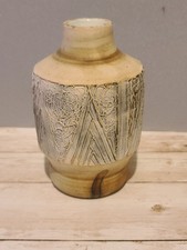 Carn Pottery Cornwall 4½″ Vase – Studio Art Pottery, Abstract Design Good Cond