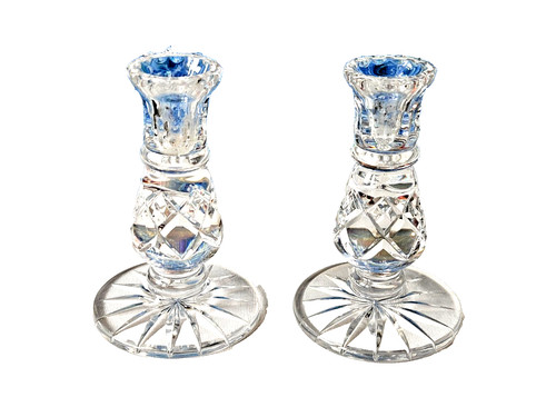 Vintage crystal clear candle - crystal,