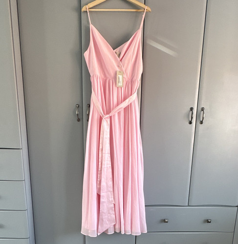 Coast pink chiffon - chiffon, v-neck