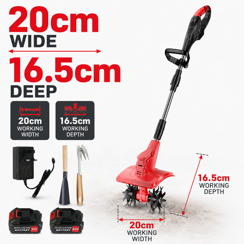 21v cordless rotavator garden - rotavator,