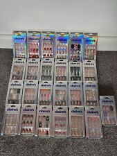 Claire's False Nails - Faux Nails 24 Pack - Glue Included - NEW - Mixed Designs
