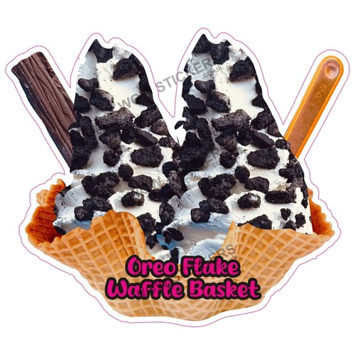 Ice cream van sticker - cream,
